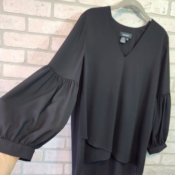 🆕️Karen Kane Womens Black Balloon Sleeve Shirt NWT M Orig.$98 - Picture 3 of 11